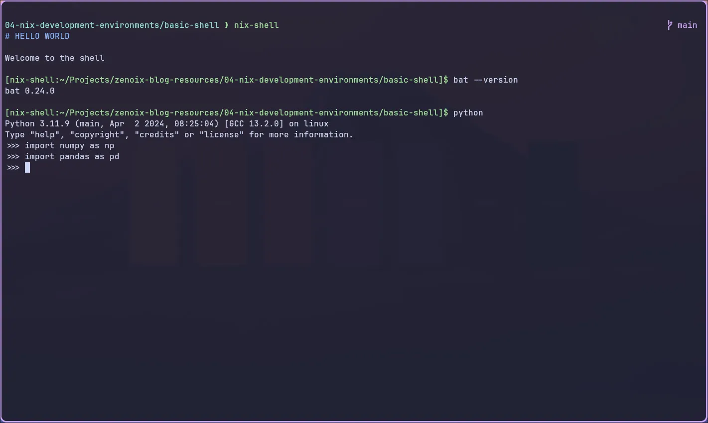 Shell packages are installed